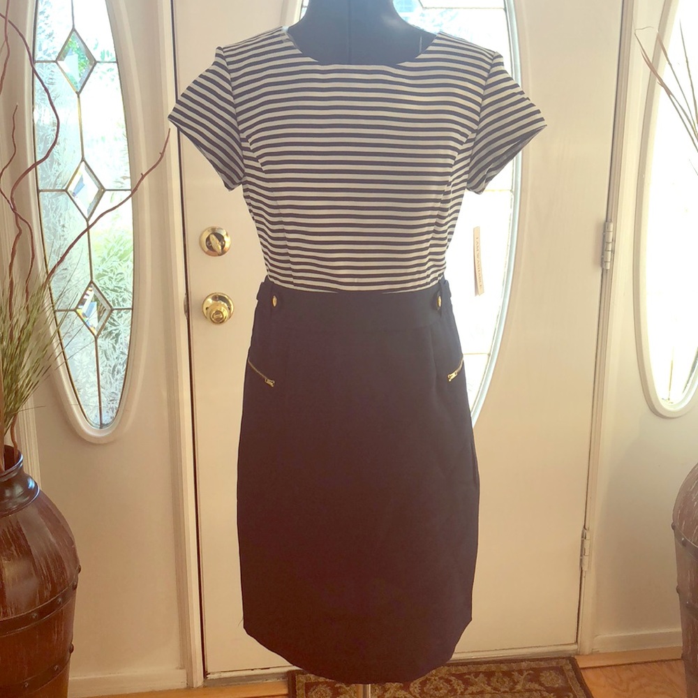 Shelby & Palmer navy and white dress
